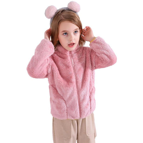 Flannel Coat with Velvet Padding